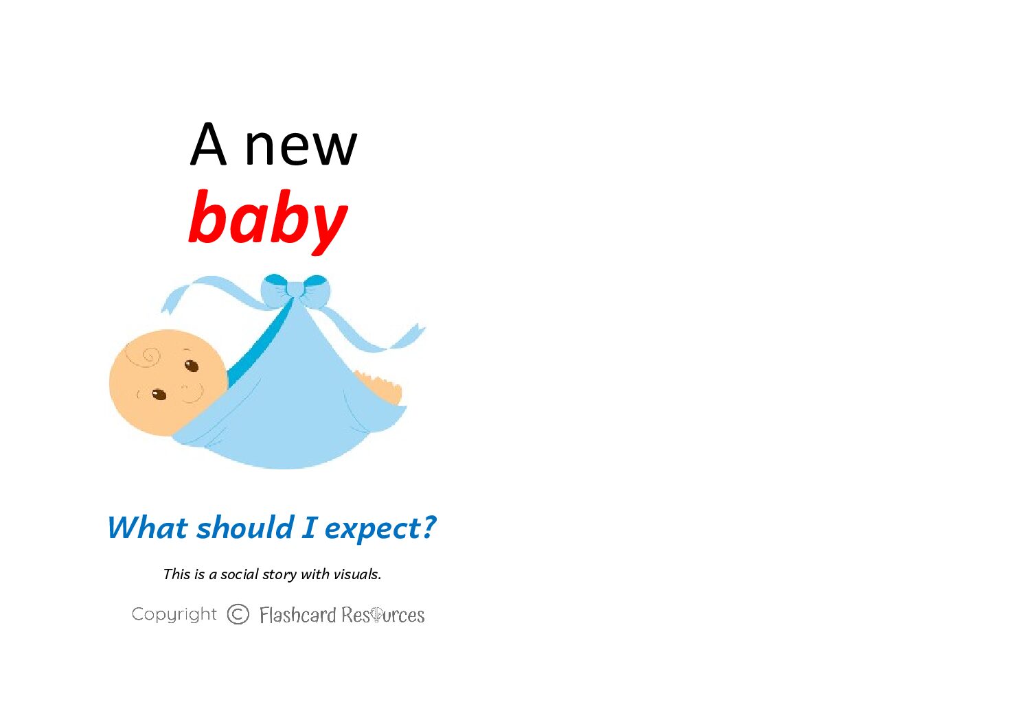 Social Stories - Toddlers -A New Baby