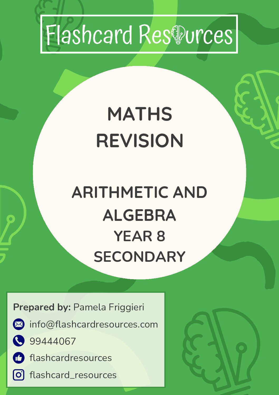 Maths Arithmetic and Algebra Year 8
