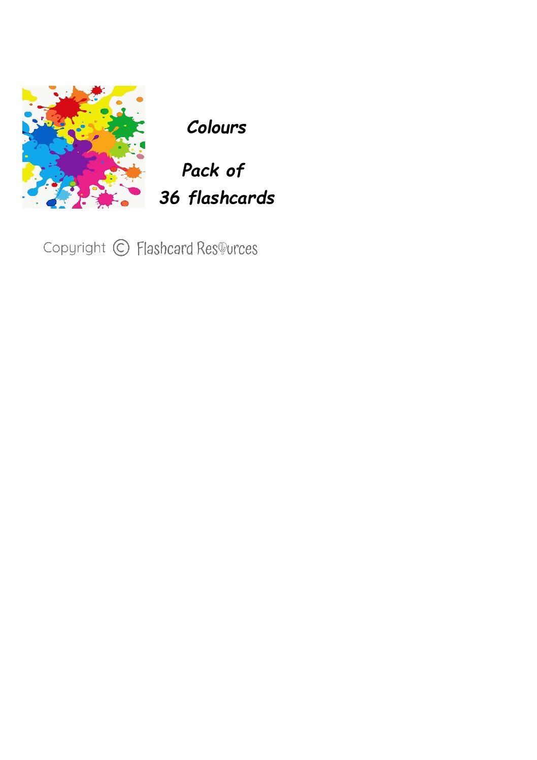 Matching Colours - Flashcards