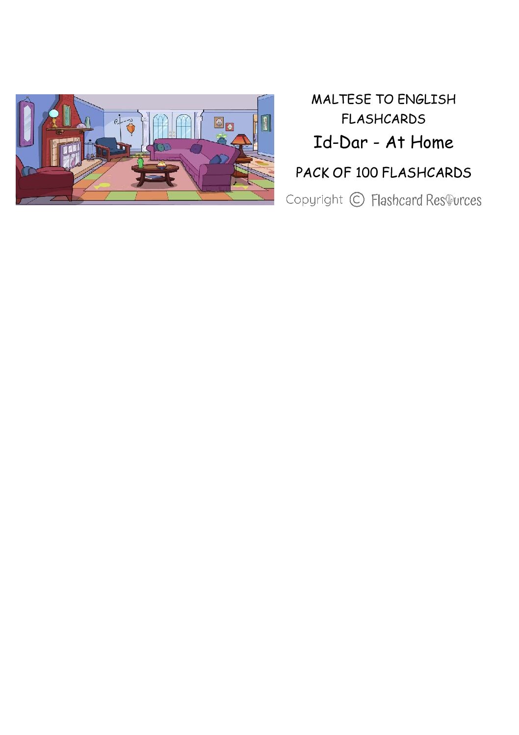 Maltese to English - Id-Dar - At Home - Flashcards