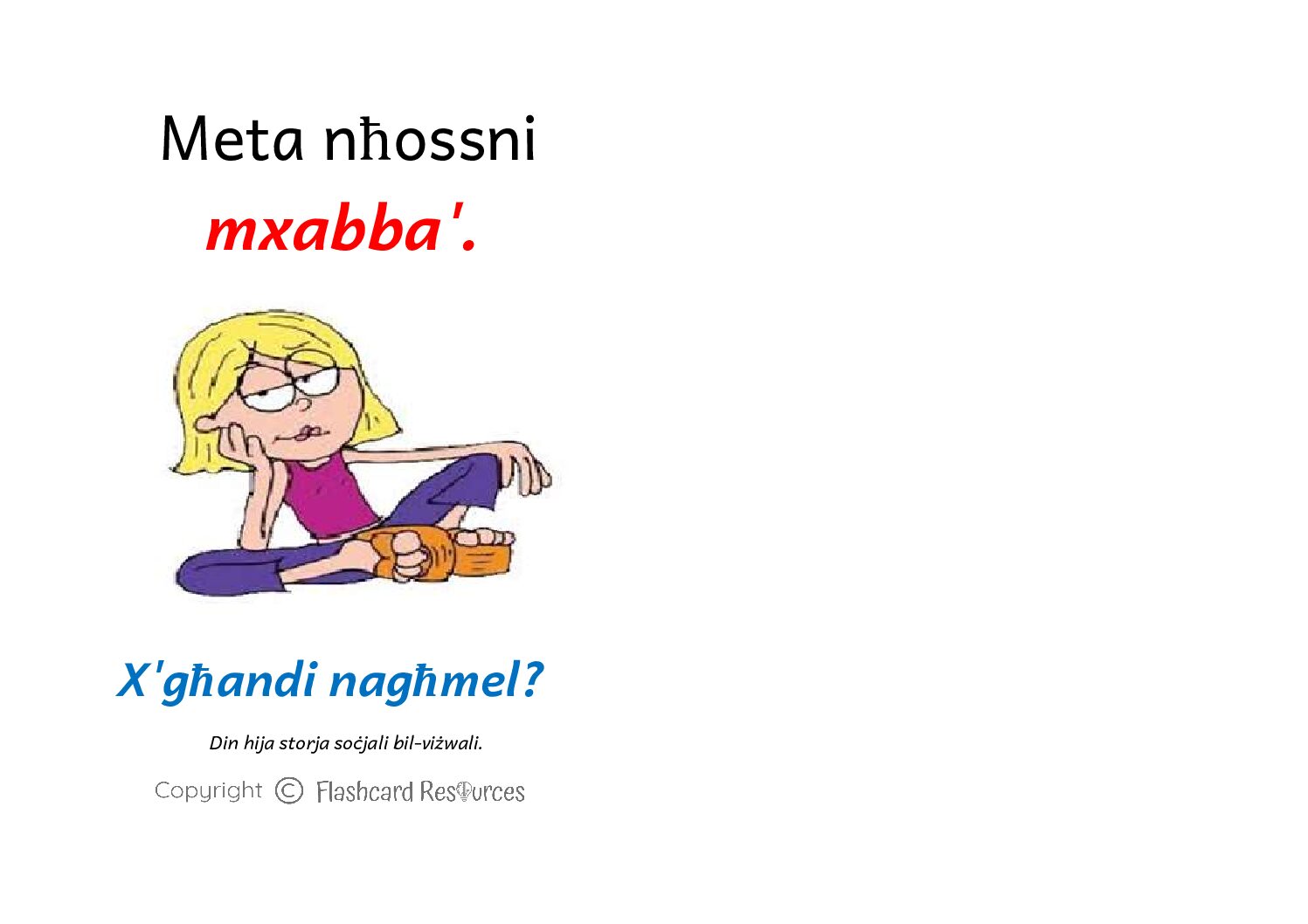 Stejjer Soċjali - Tfal Żgħar- Meta Nħossni Mxabba'
