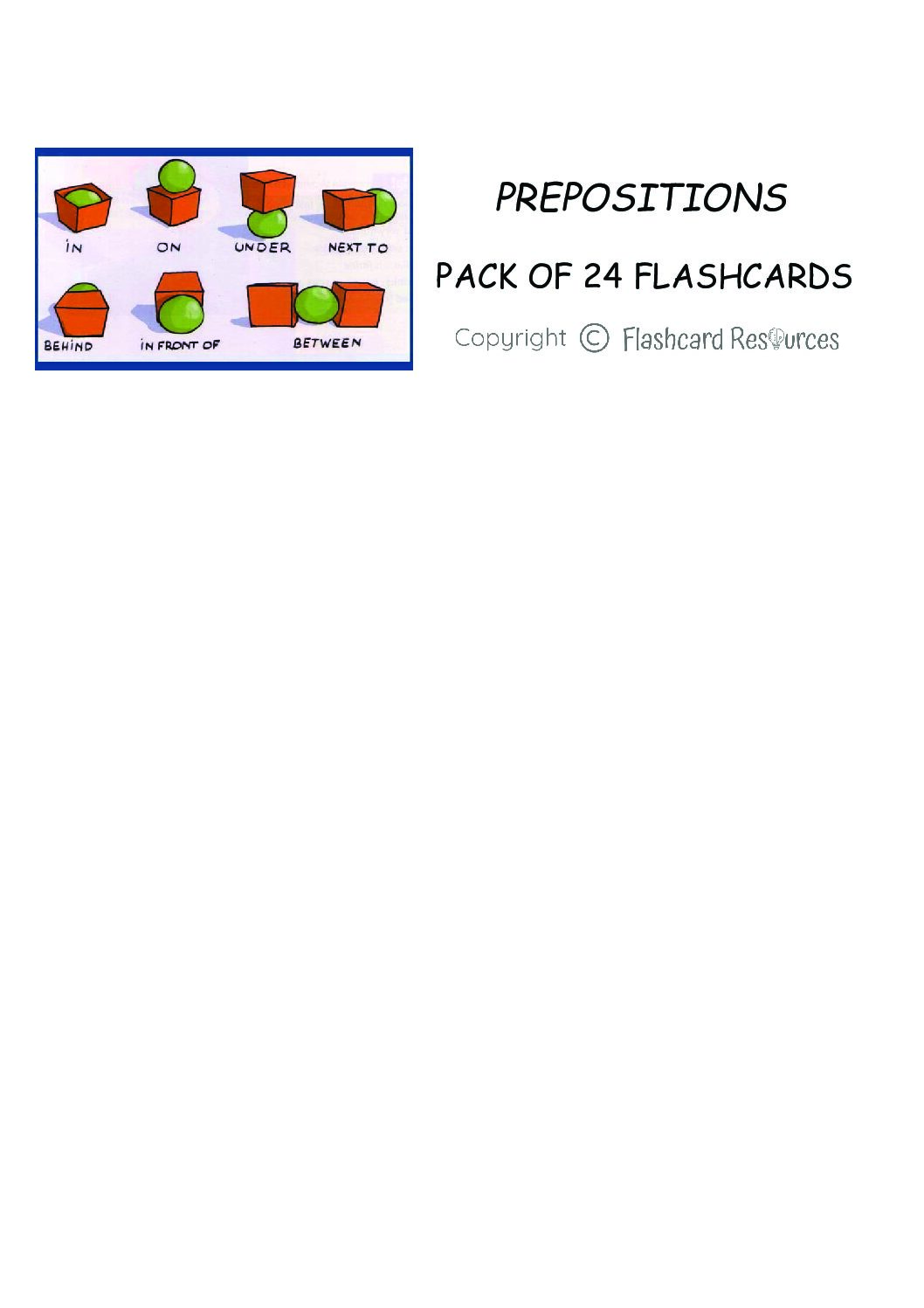 Prepositions - Flashcards