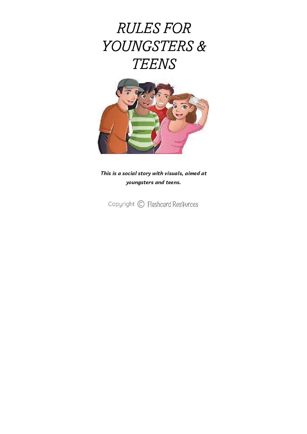 Social Stories - Youngsters and Pre-Teens - Rules for Youngsters and Teens