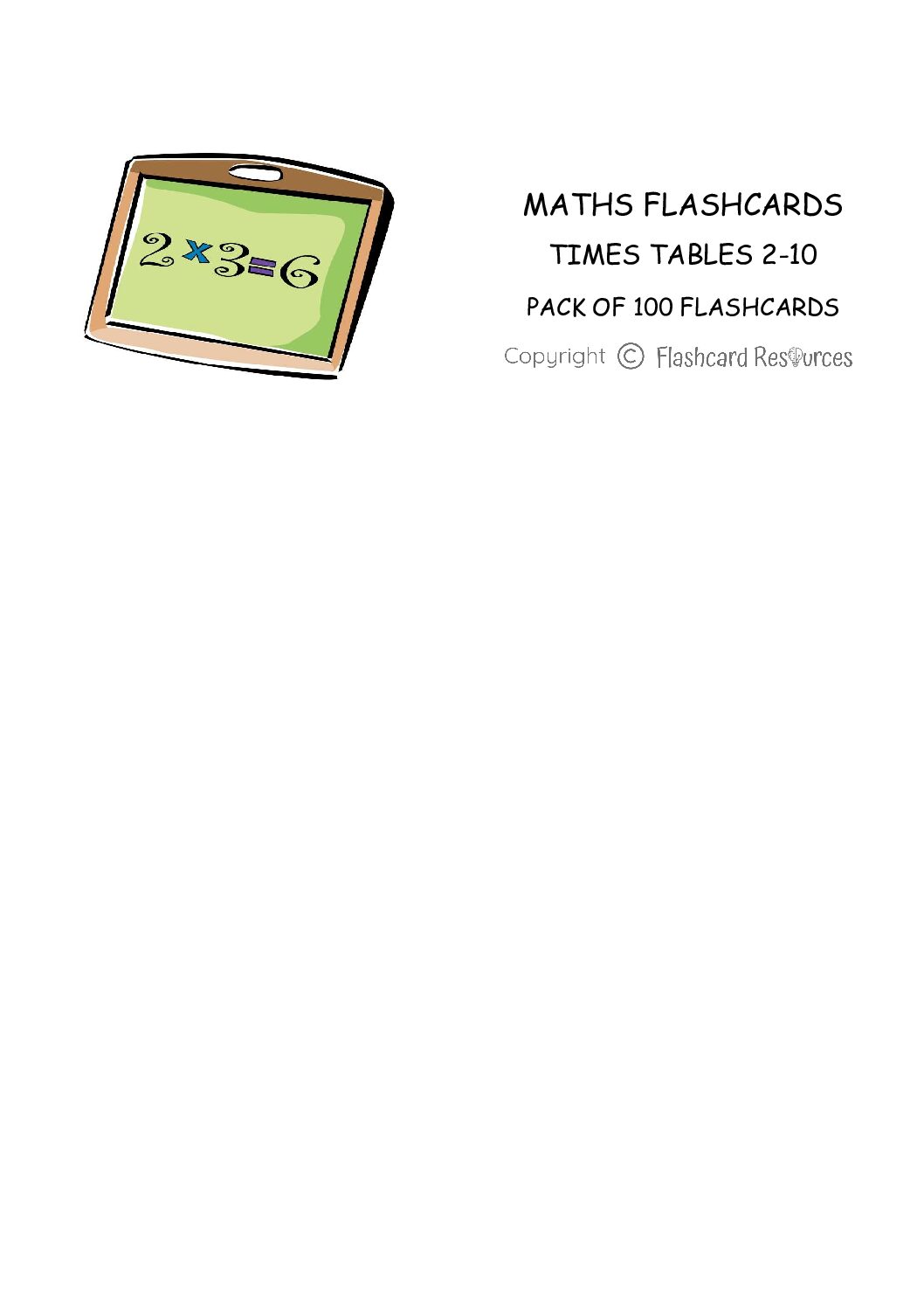 Maths - Multiplication Tables - Flashcards