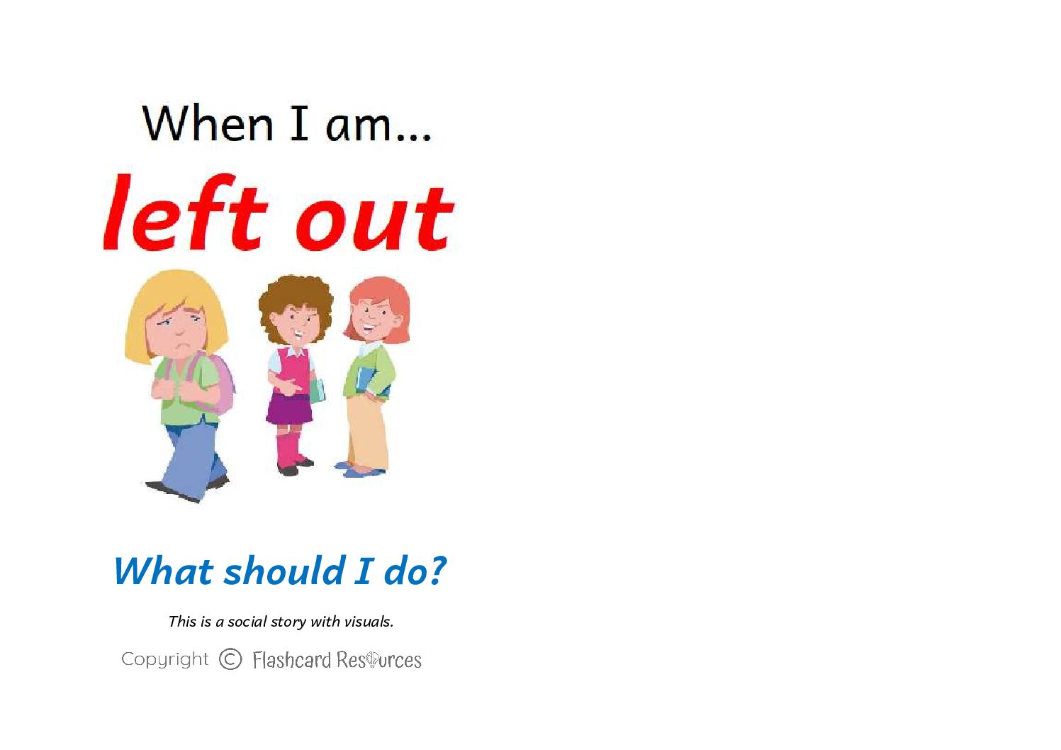 Social Stories - Toddlers - When I Feel Left Out